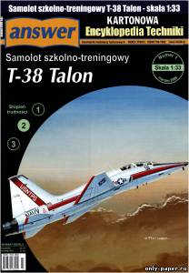 Сборная бумажная модель / scale paper model, papercraft T-38 Talon (Answer KET 1/2008) 