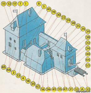 Модель замка Zemansky из бумаги/картона