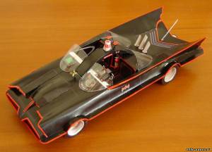 Сборная бумажная модель / scale paper model, papercraft Batmobile 1966 