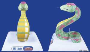 Сборная бумажная модель / scale paper model, papercraft Змея / Snake 