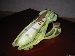 Сборная бумажная модель / scale paper model, papercraft Корабль-носитель Протоссов / Protoss Carrier (StarCraft) 