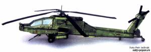 Модель вертолета McDonnell Douglas AH-64 Apache из бумаги/картона