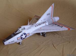 Сборная бумажная модель / scale paper model, papercraft Convair XF-92A 