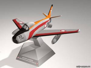 Сборная бумажная модель / scale paper model, papercraft F-86 Sabre AURI 