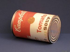 Сборная бумажная модель / scale paper model, papercraft Банка томатного супа «Кэмпбелл» / Campbell's tomato soup can 