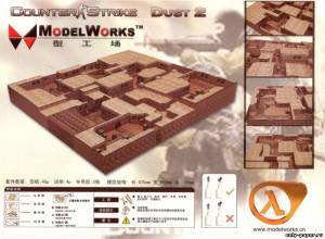 Сборная бумажная модель / scale paper model, papercraft Карта Dust2 Counter-Strike (ModelWorks) 