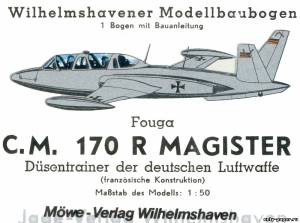 Сборная бумажная модель / scale paper model, papercraft CM. 170 R Magister (WHM 1630) 