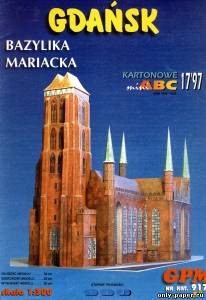 Сборная бумажная модель / scale paper model, papercraft Церковь Св. Марии / Bazylika Mariacka (GPM 917) 