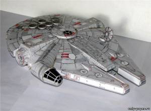 Сборная бумажная модель / scale paper model, papercraft Космический корабль Тысячелетний сокол / Millenium falcon (Звездные войны) 
