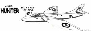 Сборная бумажная модель / scale paper model, papercraft Hawker Hunter (Fiddlers Green) 
