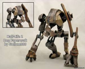 Сборная бумажная модель / scale paper model, papercraft Dog (Half-Life 2) 