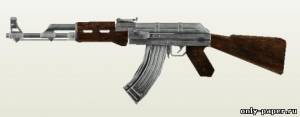 Модель автомата Калашникова Call of Duty AK-47 из бумаги/картона