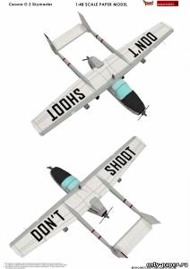 Сборная бумажная модель / scale paper model, papercraft Cessna O-2 Skymaster 
