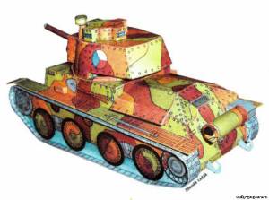 Модель легкого танка Praga LT 38 из бумаги/картона