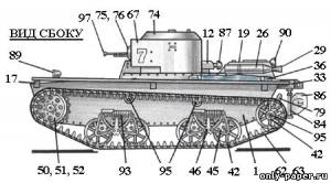 Сборная бумажная модель / scale paper model, papercraft Т-38 (Левша 5/2001) 