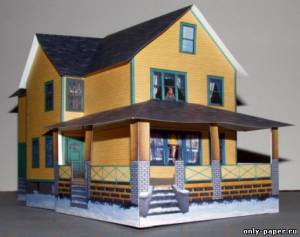 Сборная бумажная модель / scale paper model, papercraft A Christmas Story House 