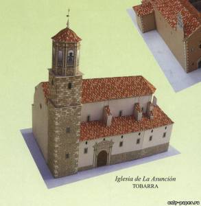 Сборная бумажная модель / scale paper model, papercraft Церковь Успения / Iglesia de La Asunción 
