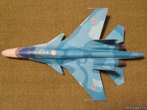 Сборная бумажная модель / scale paper model, papercraft Су-34 (летающая модель) [Ojimak Papercraft] 