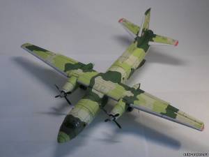 Сборная бумажная модель / scale paper model, papercraft Ан-26 / An-26 