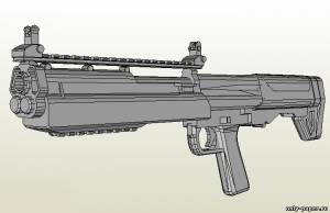 Модель ружья Kel-Tec KSG из бумаги/картона