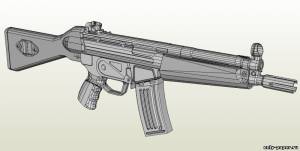 Модель штурмовой винтовки H&K 53 из бумаги/картона