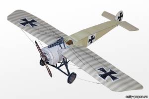 Сборная бумажная модель / scale paper model, papercraft Fokker E.III 