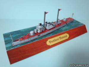Сборная бумажная модель / scale paper model, papercraft Канонерская лодка "President Masaryk" 