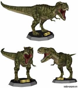 Сборная бумажная модель / scale paper model, papercraft Тиранозавр / Tyrannosaurus rex (T-rex) 