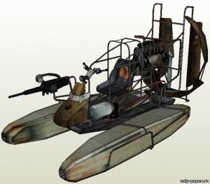Сборная бумажная модель / scale paper model, papercraft Airboat (Half-Life 2) 