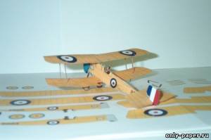 Сборная бумажная модель / scale paper model, papercraft Bristol Scout (летающая модель) 