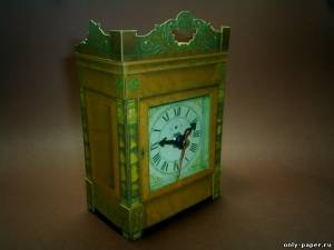 Сборная бумажная модель / scale paper model, papercraft Vintage Wood Cabinet Clock 