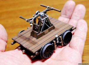 Сборная бумажная модель / scale paper model, papercraft Ручная дрезина / Pump trolley 