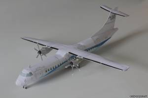 Сборная бумажная модель / scale paper model, papercraft ATR-72-600 