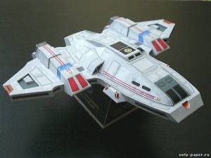 Сборная бумажная модель / scale paper model, papercraft Аэрочелнок / Aeroshuttle (Звездный путь / Star Trek) 