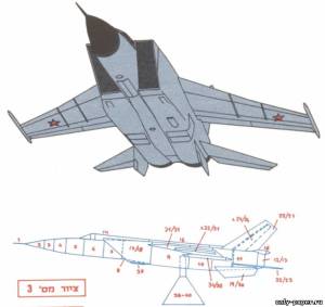 Сборная бумажная модель / scale paper model, papercraft МиГ-25 / MiG-25 [IAF Model] 