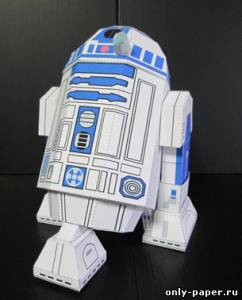 Сборная бумажная модель / scale paper model, papercraft Астромеханический дроид R2D2 (Star Wars) 