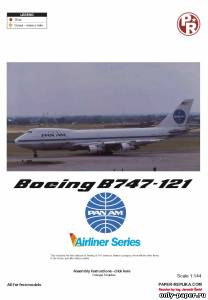 Сборная бумажная модель / scale paper model, papercraft Boeing 747-121 PanAm [Julius Perdana - Jaromir Smid] 